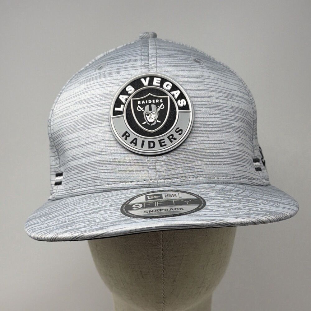 New Era 9FIFTY Las Vegas Raiders Snapback Hat Gray Space Dye NFL OSFM